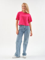 EverHarmony BASIC Женская футболка оверсайз, хлопковая укороченная — изображение 7