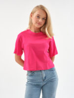 EverHarmony BASIC Женская футболка оверсайз, хлопковая укороченная — изображение 6