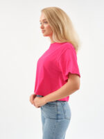 EverHarmony BASIC Женская футболка оверсайз, хлопковая укороченная — изображение 5