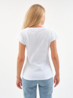 EverHarmony BASIC женская футболка с V образным вырезом базовая однотонная — изображение 4