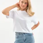 Женская футболка оверсайз EverHarmony PREMIUM, хлопковая укороченная