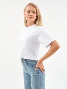 Женская футболка оверсайз EverHarmony PREMIUM, хлопковая укороченная — изображение 5