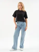 Женская футболка оверсайз EverHarmony PREMIUM, хлопковая укороченная — изображение 8