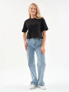 Женская футболка оверсайз EverHarmony PREMIUM, хлопковая укороченная — изображение 7