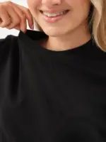 Женская футболка оверсайз EverHarmony PREMIUM, хлопковая укороченная — изображение 3