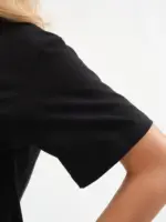 Женская футболка оверсайз EverHarmony PREMIUM, хлопковая укороченная — изображение 2