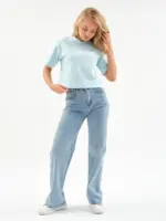 Женская футболка оверсайз EverHarmony PREMIUM, хлопковая укороченная — изображение 4