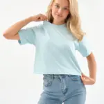 Женская футболка оверсайз EverHarmony PREMIUM, хлопковая укороченная