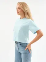 Женская футболка оверсайз EverHarmony PREMIUM, хлопковая укороченная — изображение 5