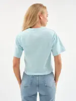 Женская футболка оверсайз EverHarmony PREMIUM, хлопковая укороченная — изображение 6