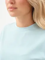 Женская футболка оверсайз EverHarmony PREMIUM, хлопковая укороченная — изображение 8