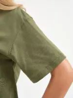 EverHarmony BASIC Женская футболка оверсайз, хлопковая укороченная — изображение 7