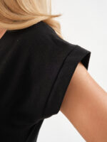 EverHarmony BASIC женская футболка с V образным вырезом базовая однотонная — изображение 2